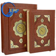 قرآن نفیس معطر جعبه چرمی پلاک رنگی